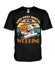 Welder Shirts Look Away Mortal I'm Working Welding V-Neck T-Shirt thumbnail