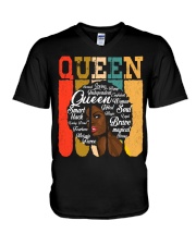 African American Shirt for Educated Strong Black V-Neck T-Shirt tile