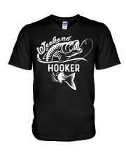 Weekend Hooker Fishing Lovers Fisher Gift V-Neck T-Shirt thumbnail