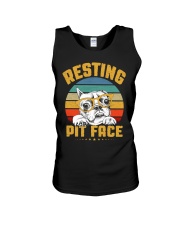 Pit Bull Lover Gift Vintage Resting Pit Face Unisex Tank tile