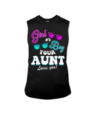 Womens Gender Reveal Girl or Boy Aunt loves you Sleeveless Tee thumbnail