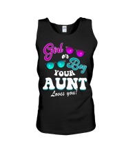Womens Gender Reveal Girl or Boy Aunt loves you Unisex Tank thumbnail