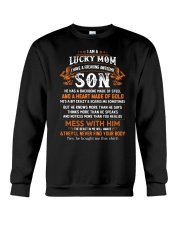 A Lucky Mom I Have A Freaking Awesome Son Family Crewneck Sweatshirt tile