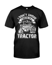 Vintage I Don't Snore I Dream I'm a Tractor Premium Fit Mens Tee tile