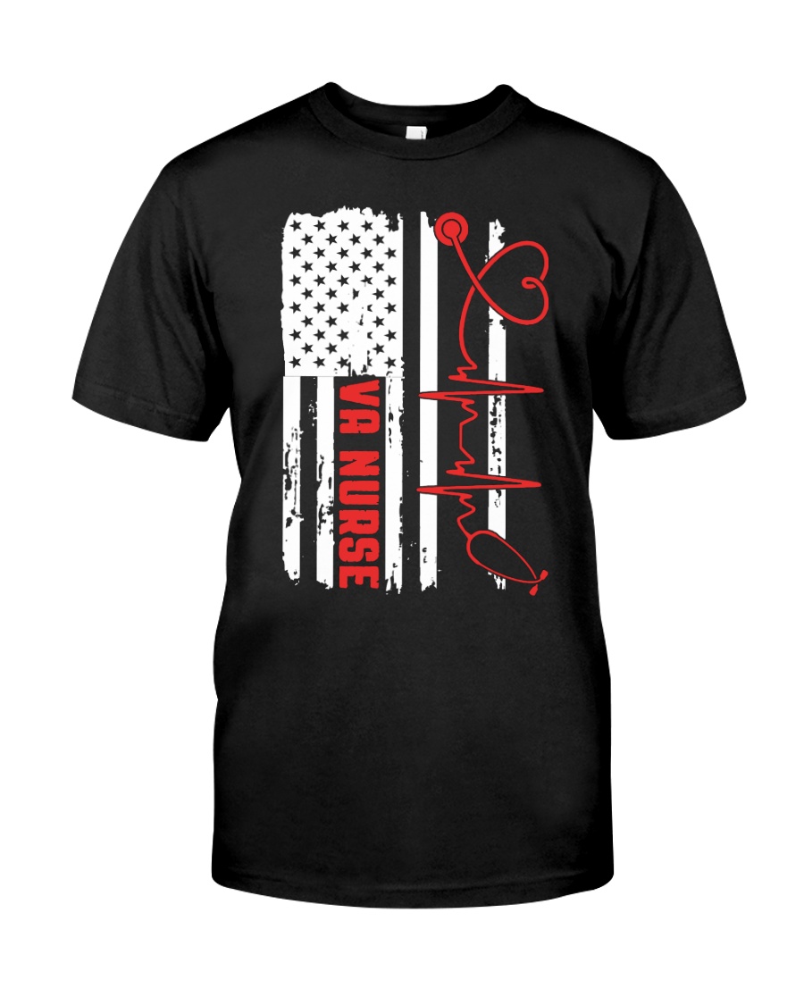 American Flag Nurse Patriotic 4th of July Nurses Classic T-Shirt