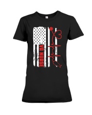 American Flag Nurse Patriotic 4th of July Nurses Premium Fit Ladies Tee thumbnail