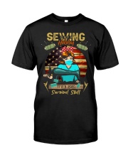 Sewing is Not A Hobby It's A 2020 Survival Skill Premium Fit Mens Tee tile