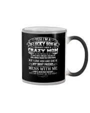 Lucky Son Have A Crazy Mom I'm Proud Of It Family Color Changing Mug tile