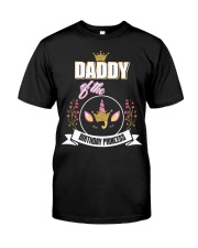 Daddy Of The Birthday Princess Floral Unicorn Premium Fit Mens Tee tile