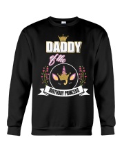 Daddy Of The Birthday Princess Floral Unicorn Crewneck Sweatshirt tile