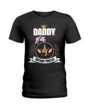 Daddy Of The Birthday Princess Floral Unicorn Ladies T-Shirt tile