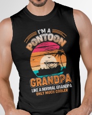Mens Pontoon Grandpa Much Cooler Normal Sleeveless Tee garment-tshirt-tanktop-detail-front-chest-01