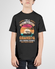 Mens Pontoon Grandpa Much Cooler Normal Youth T-Shirt garment-youth-tshirt-front-01