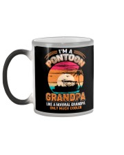 Mens Pontoon Grandpa Much Cooler Normal Color Changing Mug color-changing-left