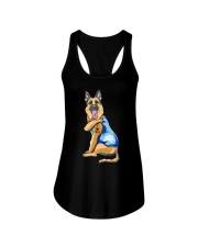 German shepherd mom Ladies Flowy Tank tile