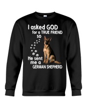 Asked god for true friend Crewneck Sweatshirt tile