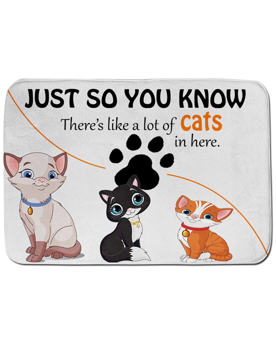 cats lovers mat Bath Mat - 24” x 17”