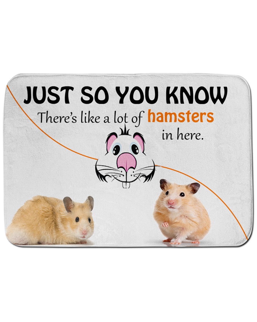 mat hamster lovers Bath Mat - 24” x 17”