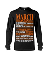 march born they will not take crap anyone Long Sleeve Tee tile