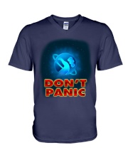Don't Panic - Guida Galattica per Autostoppisti V-Neck T-Shirt front