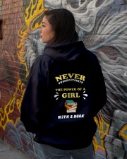 Never underestimate the power of a Girl Hooded Sweatshirt lifestyle-unisex-hoodie-back-1