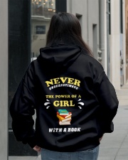 Never underestimate the power of a Girl Hooded Sweatshirt lifestyle-unisex-hoodie-back-2