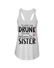 If lost or drunk-white Ladies Flowy Tank front