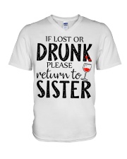 If lost or drunk-white V-Neck T-Shirt thumbnail