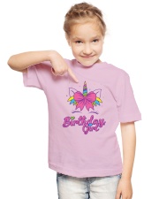 Cute Birthday Girl Unicorn T-Shirt Youth T-Shirt lifestyle-youth-tshirt-front-2