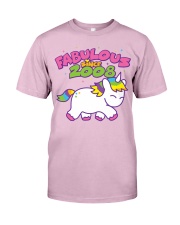 Fabulous Since 2008 Birthday Unicorn T-Shirt Classic T-Shirt thumbnail