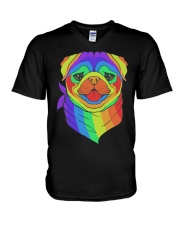 Mr PUG V-Neck T-Shirt tile