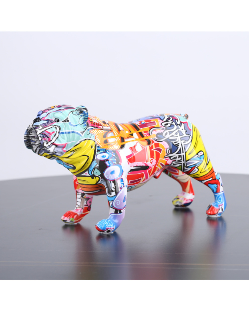 Creative Colorful Bulldog Figurines Home Decor Modern Art Home Decorations Room Bookshelf Ornament template