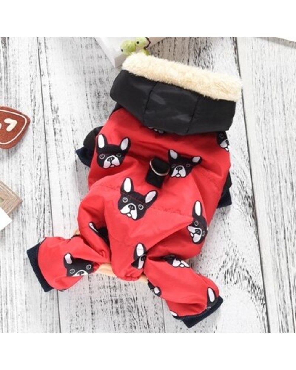 Bulldog Costumes For Dog Large Pet Clothing Winter Warm Snow Down Jacket Coat For Puppies template