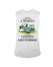 camping a woman december Sleeveless Tee tile