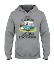 camping a woman december Hooded Sweatshirt front