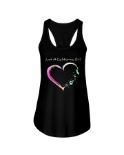 Just A California Girl Ladies Flowy Tank tile