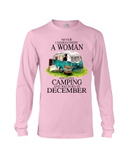 camping a woman December Long Sleeve Tee tile