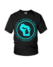 Michigan Girl In Wisconsin World 2 Youth T-Shirt tile