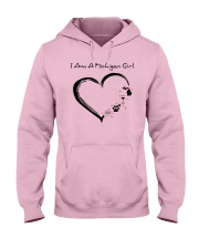 Michigan Girl Heart Hooded Sweatshirt front