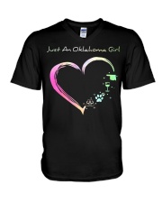 Just An Oklahoma Girl V-Neck T-Shirt tile