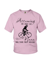 cycling assuming normal nana Youth T-Shirt tile