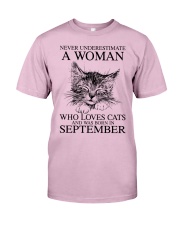 cats a woman September Classic T-Shirt tile
