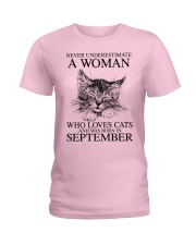 cats a woman September Ladies T-Shirt tile