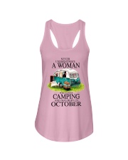 camping a woman October Ladies Flowy Tank tile