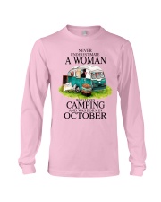 camping a woman October Long Sleeve Tee tile