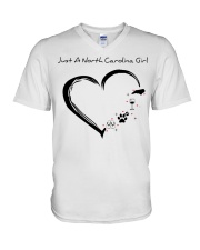 Just A North Carolina Girl V-Neck T-Shirt tile