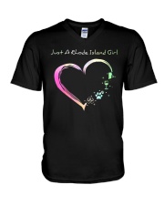 Just A Rhode Island Girl V-Neck T-Shirt tile