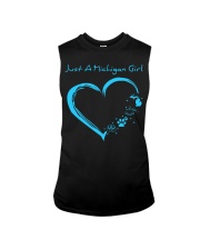 Michigan Blue Heart NL Coffee Sleeveless Tee tile