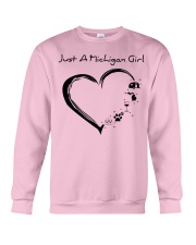Camping Heart Michigan Girl Crewneck Sweatshirt tile