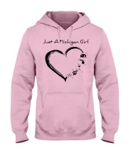 Camping Heart Michigan Girl Hooded Sweatshirt front
